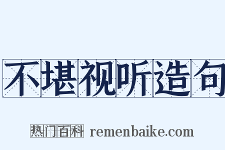 不堪视听造句是什么意思的图片